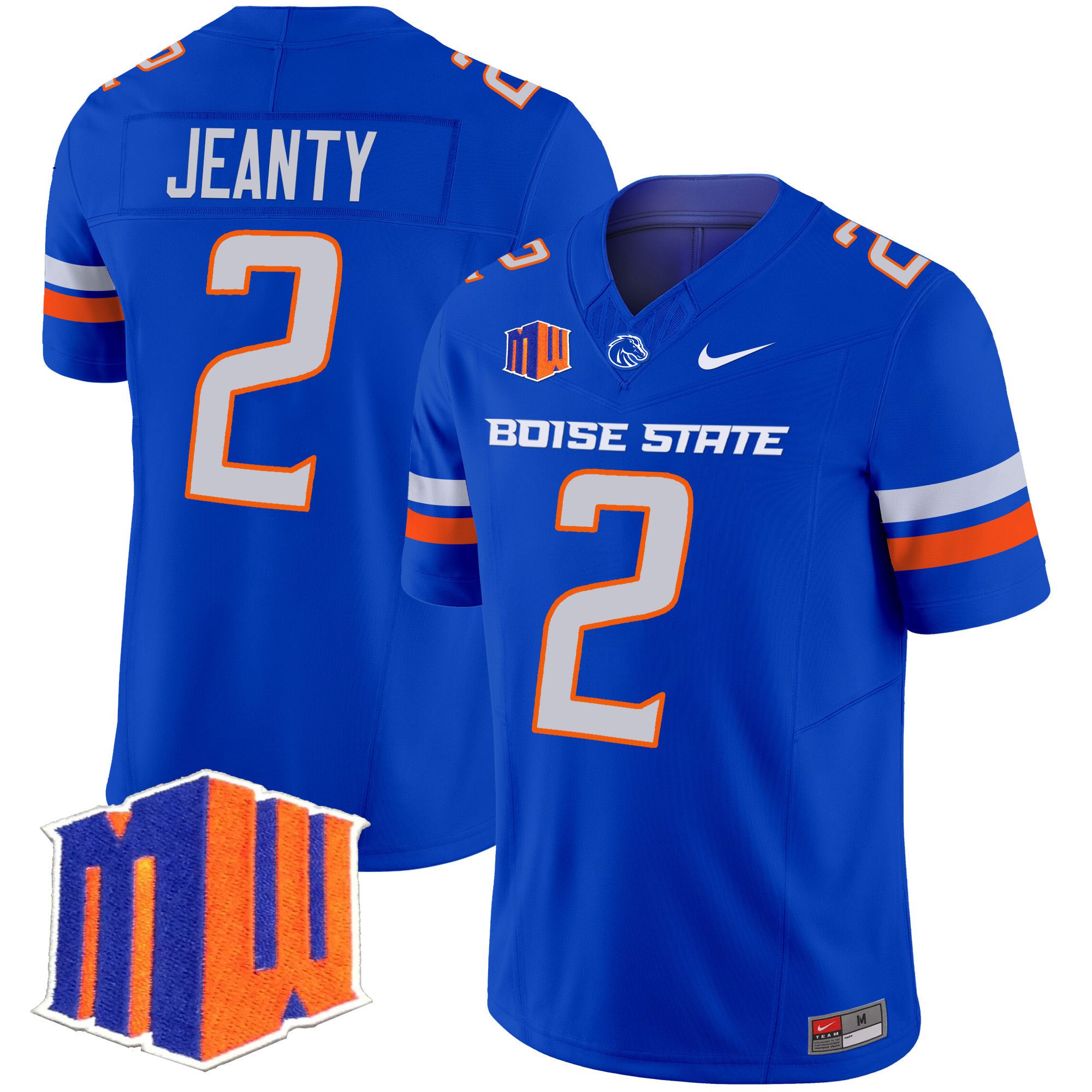 Men Boise State Broncos #2 Jeanty Blue Nike 2024 Vapor Limited NCAA Jersey style 1->ncaa teams->NCAA Jersey